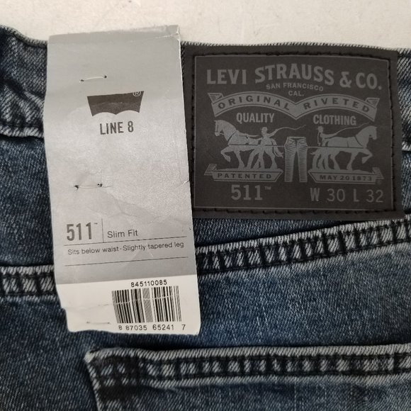 Levi's Men's 511 Slim Fit Jeans Line 8 Men Denim 845110085 30W x 32L - Picture 5 of 9
